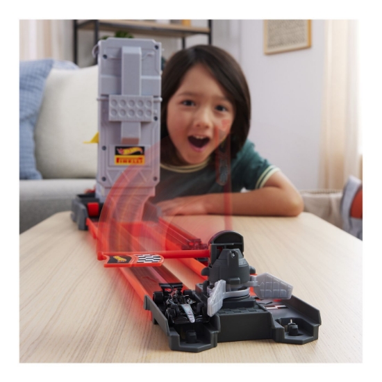 Imagine HOT WHEELS RACING CIRCUIT DE CURSE GRID START FORMULA 1 CU 2 MASINUTE INCLUSE