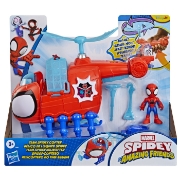 Imagine SPIDEY SI PRIETENII LUI UIMITORI MARVEL SET ECHIPA SPIDEY CU ELICOPTER SI ACCESORII 7.6CM
