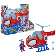 Imagine SPIDEY SI PRIETENII LUI UIMITORI MARVEL SET ECHIPA SPIDEY CU ELICOPTER SI ACCESORII 7.6CM