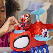 Imagine SPIDEY SI PRIETENII LUI UIMITORI MARVEL SET ECHIPA SPIDEY CU ELICOPTER SI ACCESORII 7.6CM