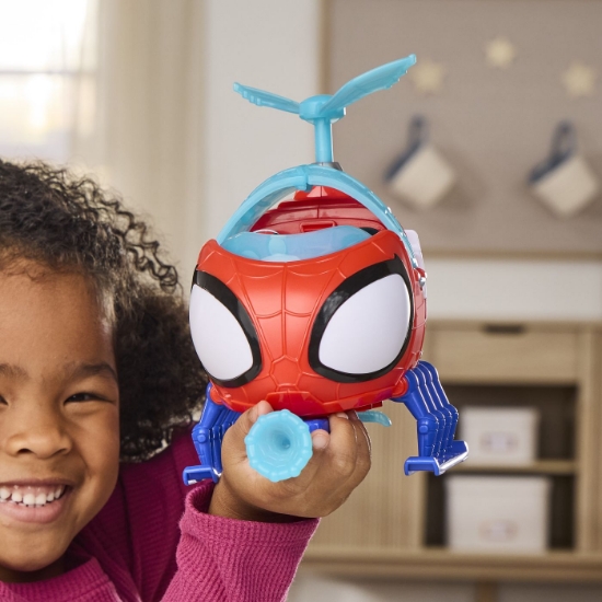 Imagine SPIDEY SI PRIETENII LUI UIMITORI MARVEL SET ECHIPA SPIDEY CU ELICOPTER SI ACCESORII 7.6CM