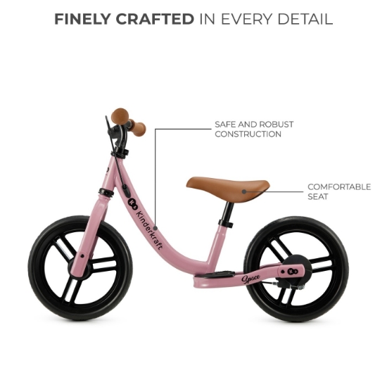 Imagine BICICLETA FARA PEDALE KINDERKRAFT SPACE DARK PINK