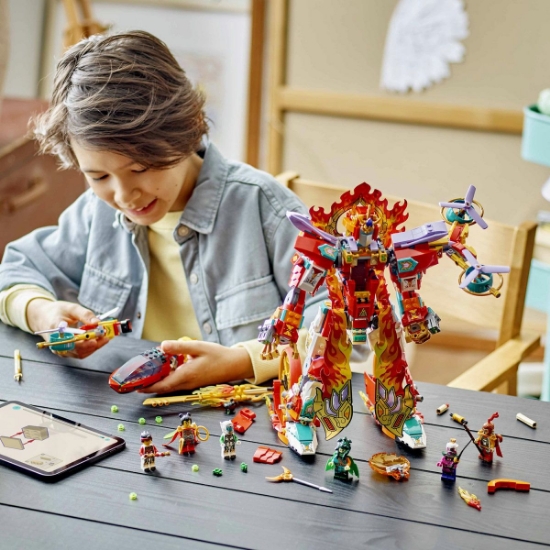 Imagine LEGO MONKIE KID ROBOTUL CU INEL DE FOC AL LUI NEZHA 80057 