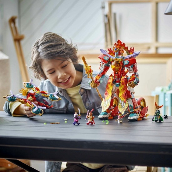 Imagine LEGO MONKIE KID ROBOTUL CU INEL DE FOC AL LUI NEZHA 80057 