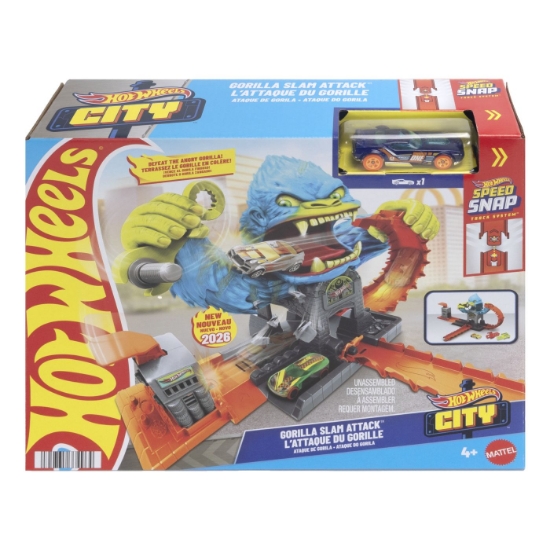 Imagine HOT WHEELS CITY PISTA INAMICILOR ATACUL GORILEI