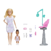 Imagine BARBIE SET DE JOACA PAPUSA BARBIE BLONDA FACE CARIERA DENTIST