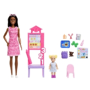 Imagine BARBIE SET DE JOACA PAPUSA BARBIE BRUNETA MULATRA FACE CARIERA PROFESOARA
