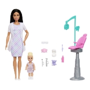 Imagine BARBIE SET DE JOACA PAPUSA BARBIE BRUNETA FACE CARIERA DENTIST