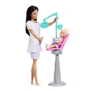 Imagine BARBIE SET DE JOACA PAPUSA BARBIE BRUNETA FACE CARIERA DENTIST