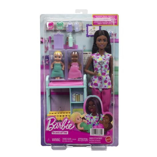Imagine BARBIE SET DE JOACA PAPUSA BARBIE BRUNETA FACE CARIERA MEDIC PEDIATRU