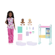 Imagine BARBIE SET DE JOACA PAPUSA BARBIE BRUNETA FACE CARIERA MEDIC PEDIATRU