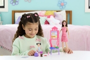 Imagine BARBIE SET DE JOACA PAPUSA BARBIE BRUNETA CU ROCHIE ROZ FACE CARIERA PROFESOARA