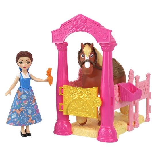 Imagine DISNEY PRINCESS SET DE JOACA GRAJDUL REGAL AL LUI BELLE PAPUSA SI ACCESORII