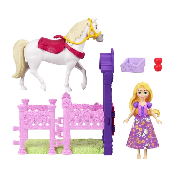 Imagine DISNEY PRINCESS SET DE JOACA GRAJDUL REGAL AL LUI RAPUNZEL PAPUSA SI ACCESORII