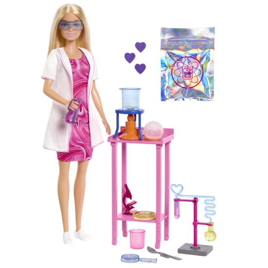 Imagine BARBIE SET DE JOACA PAPUSA BARBIE FACE CARIERA OM DE STIINTA