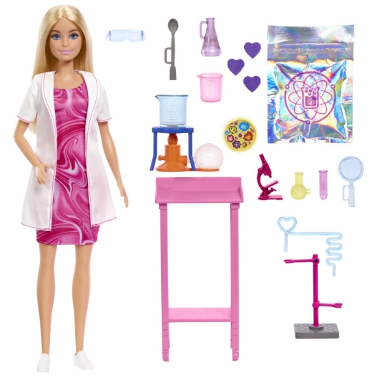 Imagine BARBIE SET DE JOACA PAPUSA BARBIE FACE CARIERA OM DE STIINTA