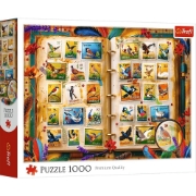 Imagine PUZZLE TREFL 1000 COLECTIA DE TIMBRE ATLASUL PASARILOR