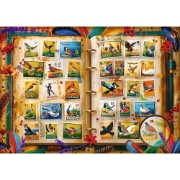 Imagine PUZZLE TREFL 1000 COLECTIA DE TIMBRE ATLASUL PASARILOR