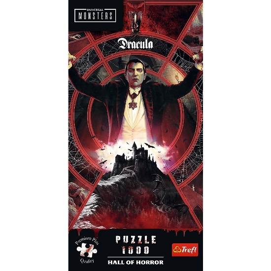 Imagine PUZZLE TREFL 1000 PREMIUM PLUS UNIVERSAL MONSTERS SALA GROAZEI DRACULA 
