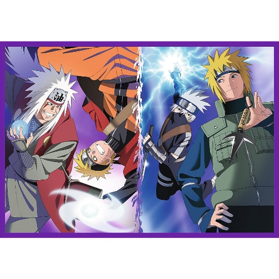 Imagine PUZZLE TREFL 4X250 NARUTO SHIPPUDEN AVENTURILE LUI NARUTO UZUMAKI 