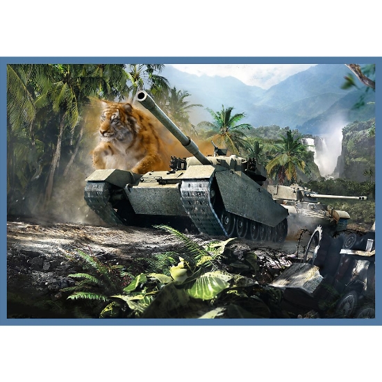 Imagine PUZZLE TREFL 4X250 WORLD OF TANKS BATALIE GROZAVA CU TANCURI