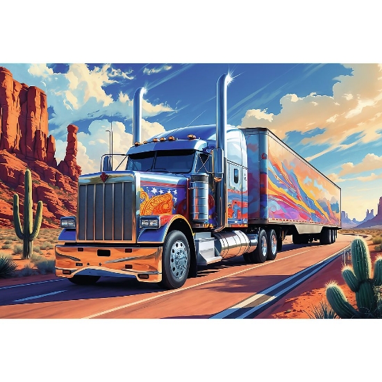 Imagine PUZZLE TREFL 160 CAMION PE DRUM