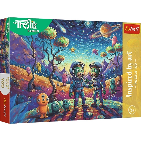 Imagine PUZZLE TREFL 100 FAMILIA TREFLIK INSPIRAT DE ARTA FANTEZII COSMICE