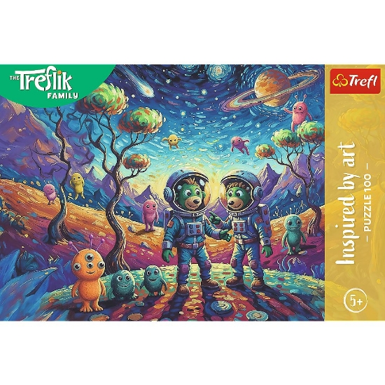 Imagine PUZZLE TREFL 100 FAMILIA TREFLIK INSPIRAT DE ARTA FANTEZII COSMICE