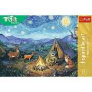 Imagine PUZZLE TREFL 100 FAMILIA TREFLIK INSPIRAT DE ARTA LANGA FOCUL DE TABARA
