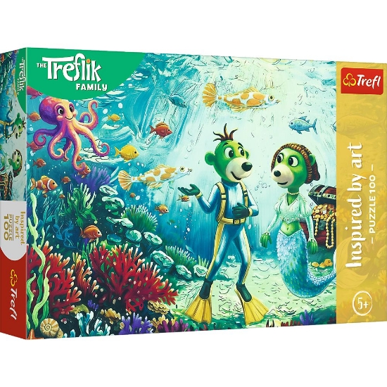 Imagine PUZZLE TREFL 100 FAMILIA TREFLIK INSPIRAT DE ARTA MAGIA ADANCURILOR