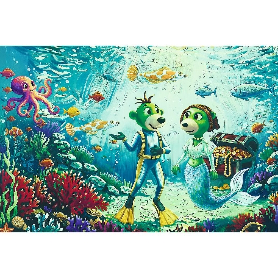 Imagine PUZZLE TREFL 100 FAMILIA TREFLIK INSPIRAT DE ARTA MAGIA ADANCURILOR