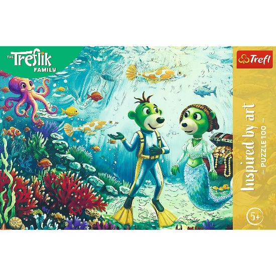 Imagine PUZZLE TREFL 100 FAMILIA TREFLIK INSPIRAT DE ARTA MAGIA ADANCURILOR