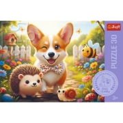 Imagine PUZZLE TREFL 30 O ZI CU CORGI 