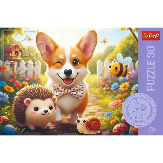 Imagine PUZZLE TREFL 30 O ZI CU CORGI 
