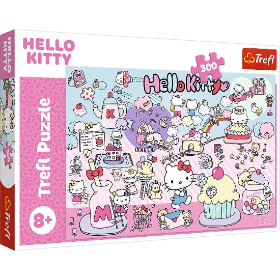 Imagine PUZZLE TREFL 300 DESCOPERA LUMEA LUI HELLO KITTY