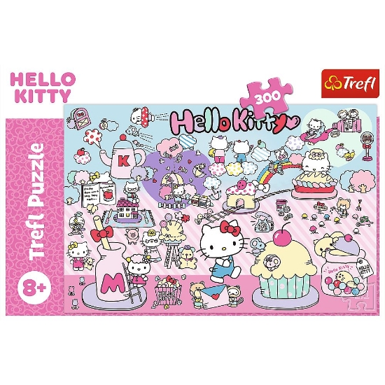 Imagine PUZZLE TREFL 300 DESCOPERA LUMEA LUI HELLO KITTY