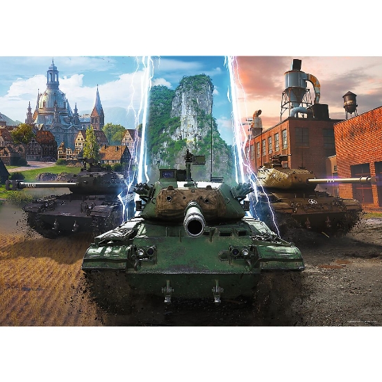 Imagine PUZZLE TREFL 500 WORLD OF TANKS TIMP PENTRU ACTIUNE