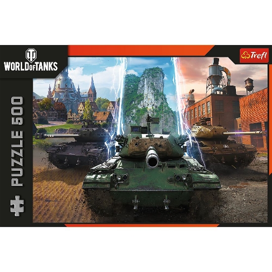 Imagine PUZZLE TREFL 500 WORLD OF TANKS TIMP PENTRU ACTIUNE