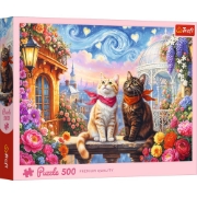 Imagine PUZZLE TREFL 500 PISICI INDRAGOSTITE