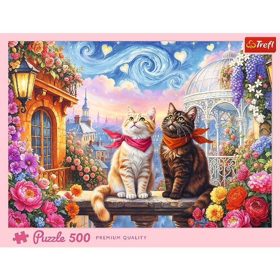 Imagine PUZZLE TREFL 500 PISICI INDRAGOSTITE
