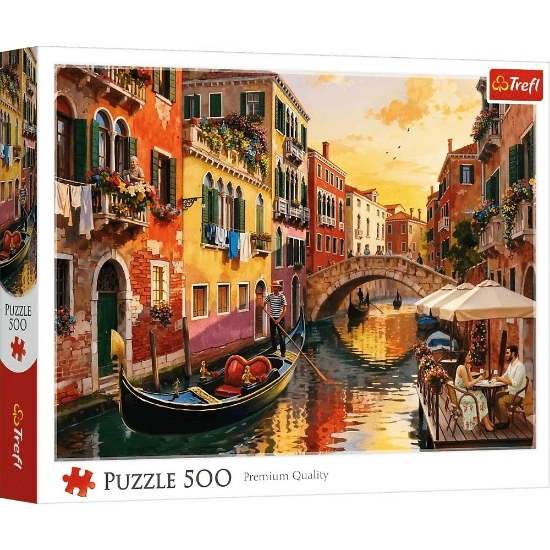 Imagine PUZZLE TREFL 500 VENETIA LA APUS DE SOARE