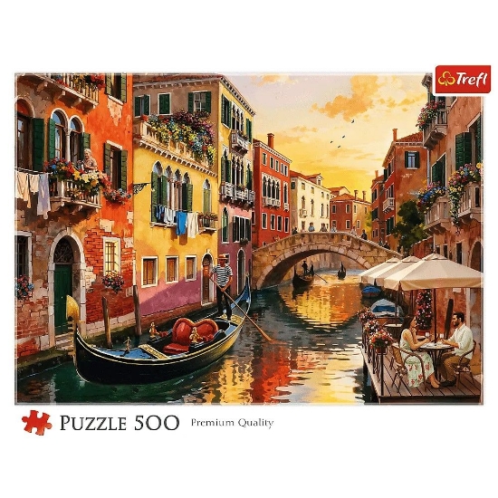 Imagine PUZZLE TREFL 500 VENETIA LA APUS DE SOARE
