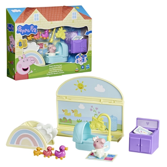 Imagine PEPPA PIG SET DE JOACA CAMERA LUI EVIE CU FIGURINE SI SI ACCESORII