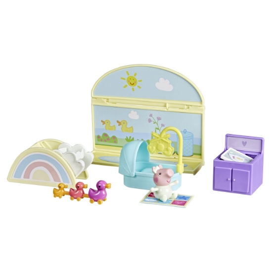 Imagine PEPPA PIG SET DE JOACA CAMERA LUI EVIE CU FIGURINE SI SI ACCESORII