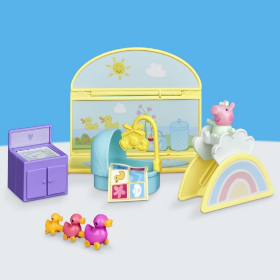 Imagine PEPPA PIG SET DE JOACA CAMERA LUI EVIE CU FIGURINE SI SI ACCESORII