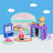 Imagine PEPPA PIG SET DE JOACA DORMITORUL LUI PEPPA CU FIGURINE SI SI ACCESORII