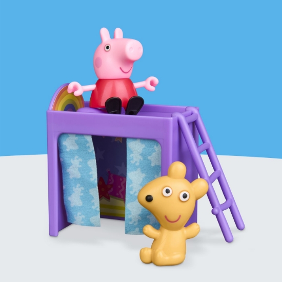 Imagine PEPPA PIG SET DE JOACA DORMITORUL LUI PEPPA CU FIGURINE SI SI ACCESORII