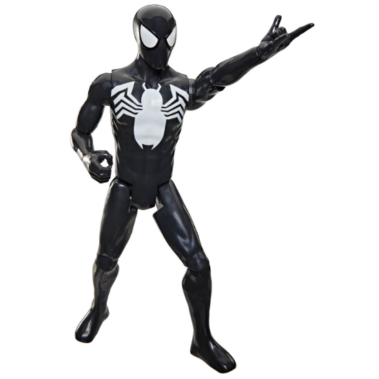 Imagine MARVEL SPIDER MAN TITAN SERIES FIGURINA SPIDER MAN CU COSTUM NEGRU
