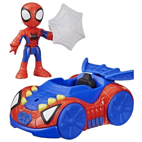 Imagine SPIDEY SI PRIETENII LUI UIMITORI MARVEL SET FIGURINA SPIDEY SI VEHICUL WEB CRAWLER 7.6CM