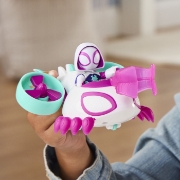 Imagine SPIDEY SI PRIETENII LUI UIMITORI MARVEL SET FIGURINA GHOST SPIDER SI VEHICUL COPTER 7.6CM